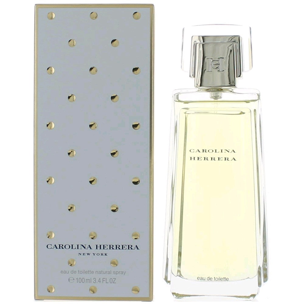 Bottle of Carolina Herrera by Carolina Herrera, 3.4 oz Eau De Toilette Spray for Women